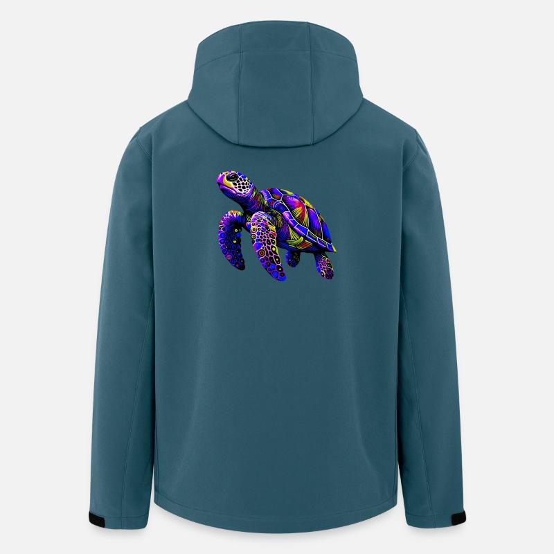 Schildkröte - Recycelte Männer Softshell-Jacke von Stanley/Stella - Dunkles Petrol