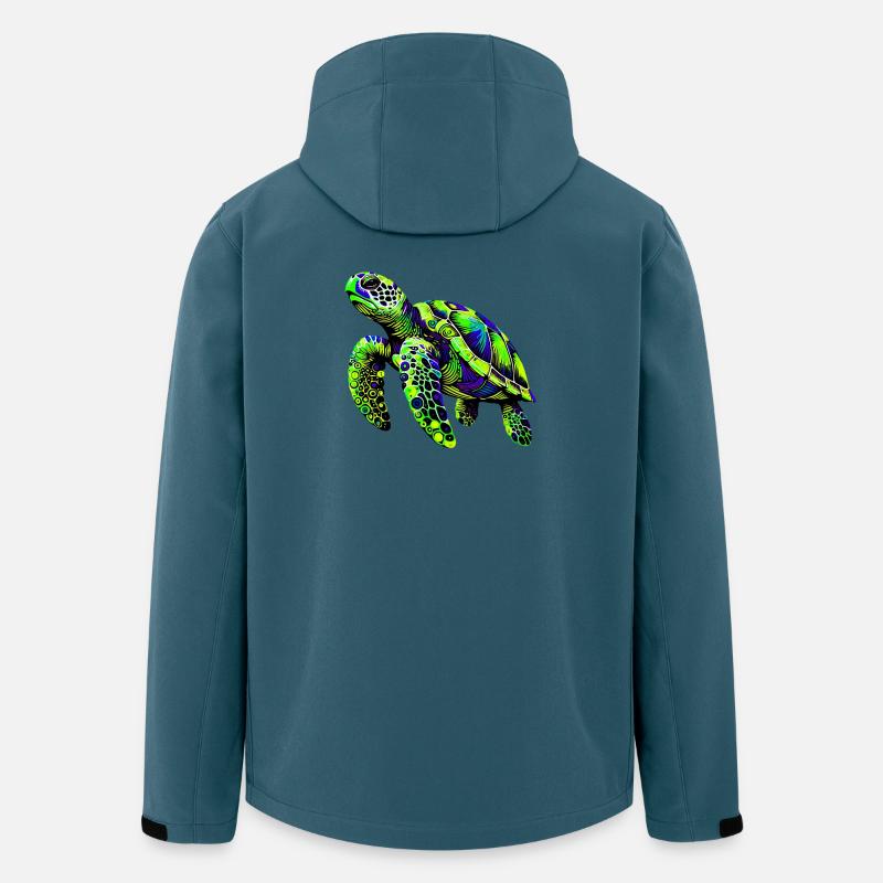 Schildkröte - Recycelte Männer Softshell-Jacke von Stanley/Stella - Dunkles Petrol