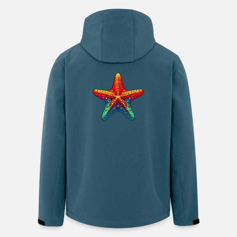 Seestern - Recycelte Männer Softshell-Jacke von Stanley/Stella - Dunkles Petrol