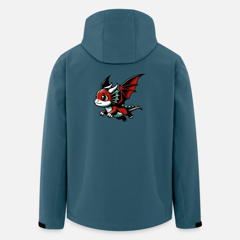 Drache - Recycelte Männer Softshell-Jacke von Stanley/Stella - Dunkles Petrol