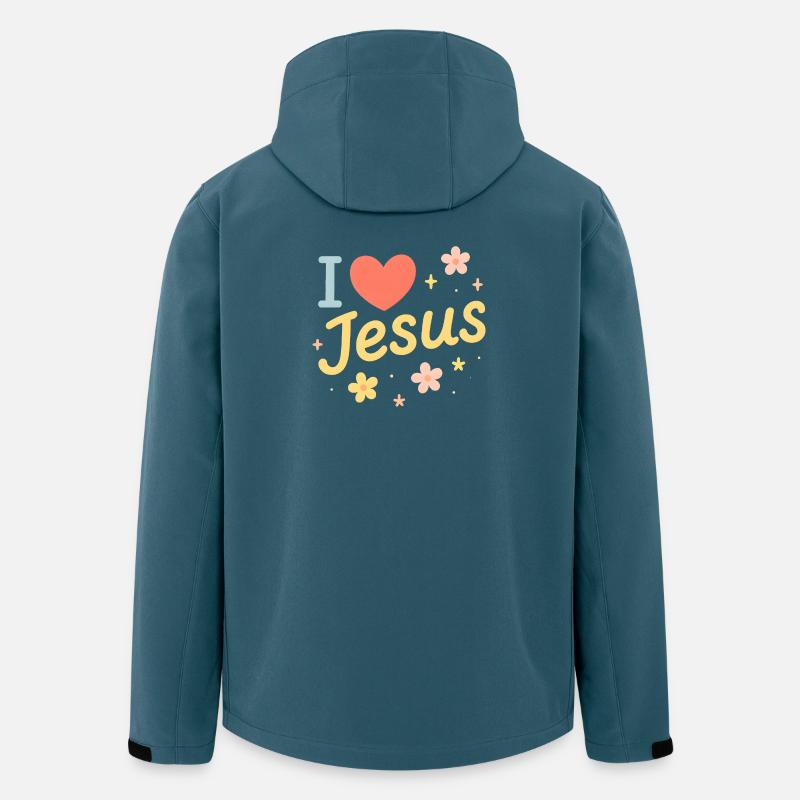 Ich liebe Jesus - Recycelte Männer Softshell-Jacke von Stanley/Stella - Dunkles Petrol