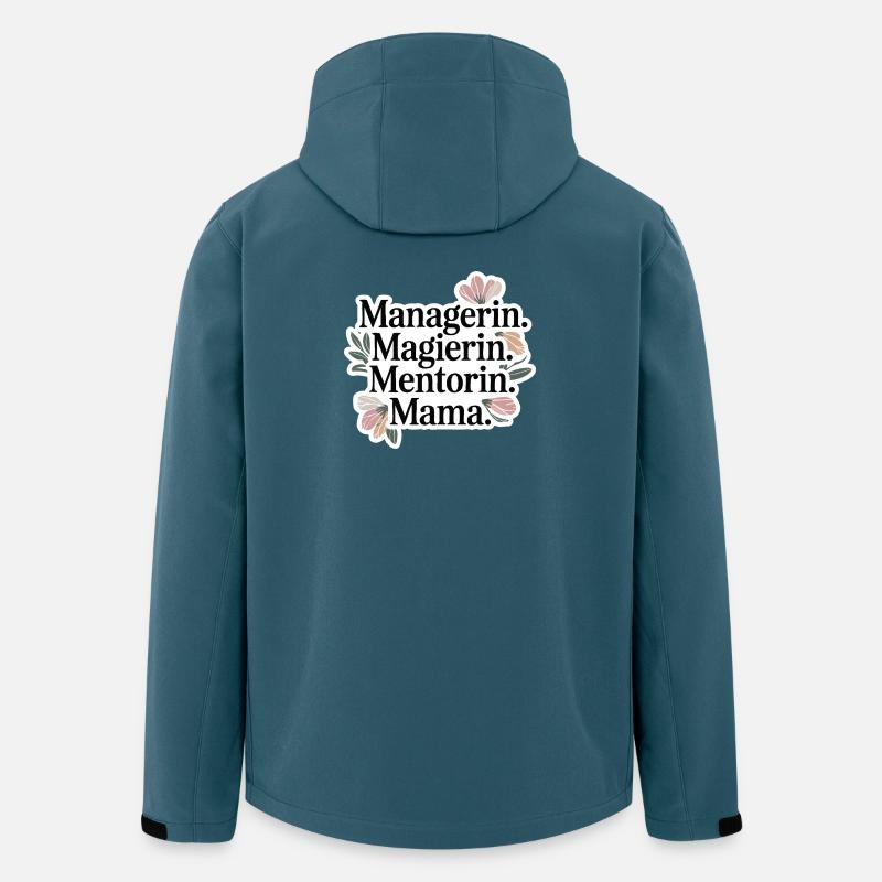 Managerin. Magierin. Mentorin. Mama. - Recycelte Männer Softshell-Jacke von Stanley/Stella - Dunkles Petrol