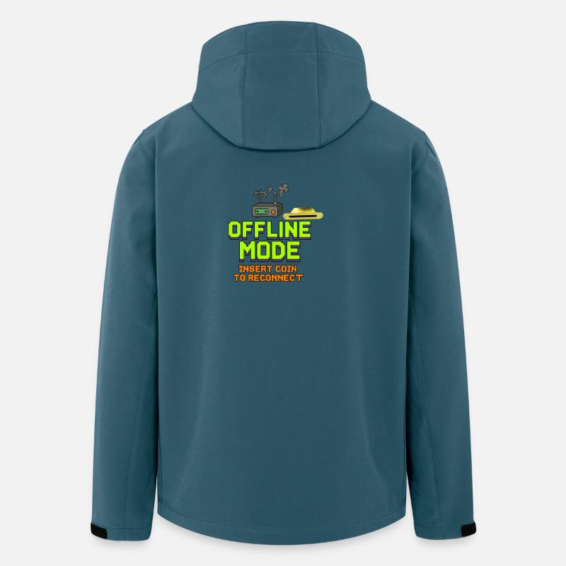 Retro-Gaming Offline-Modedesign - Recycelte Männer Softshell-Jacke von Stanley/Stella - Dunkles Petrol