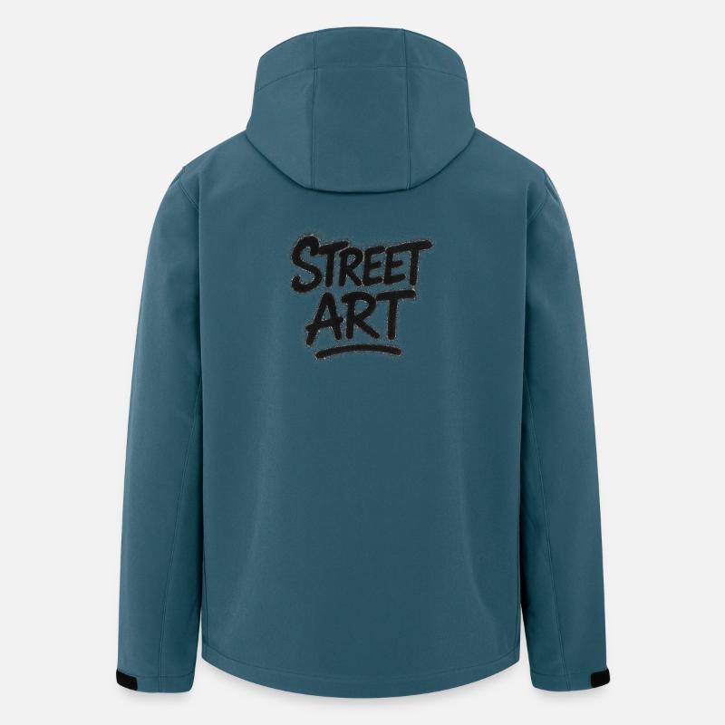 Street Art Spray Graffiti - Recycelte Männer Softshell-Jacke von Stanley/Stella - Dunkles Petrol