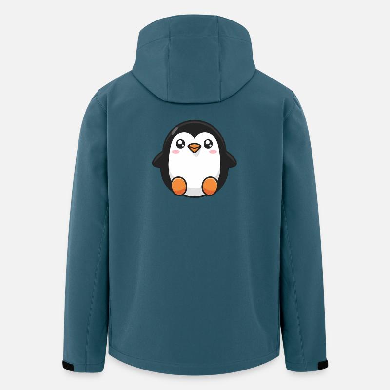süßer Pinguin - Recycelte Männer Softshell-Jacke von Stanley/Stella - Dunkles Petrol