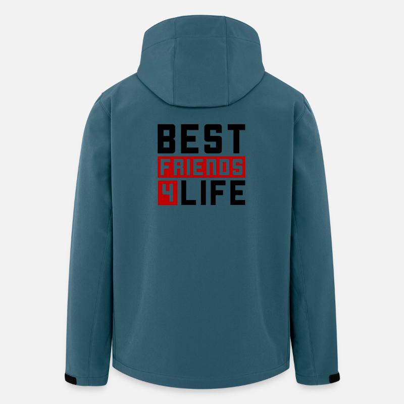 Beste Freunde Spruch Freundschaft - Recycelte Männer Softshell-Jacke von Stanley/Stella - Dunkles Petrol