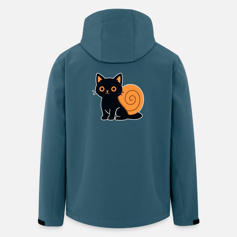 Cat silhouette in orange - Men’s Recycled Softshell Jacket by Stanley/Stella - stargazer