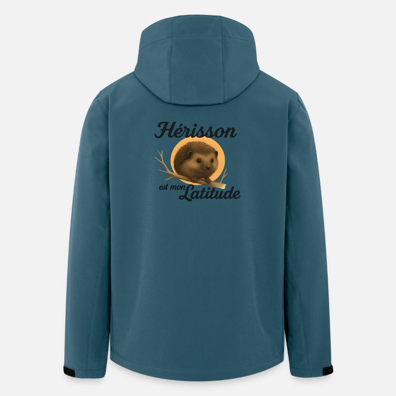 Igel im Breitengrad - Recycelte Männer Softshell-Jacke von Stanley/Stella - Dunkles Petrol