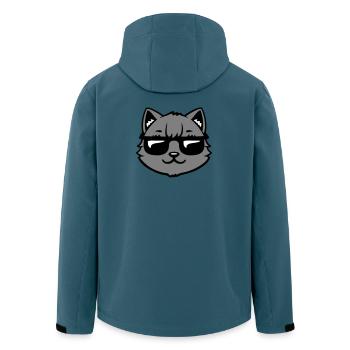 Lunettes de soleil gris chat Look cool style décontracté - Veste softshell homme en polyester recyclé Stanley/Stella - bleu pétrole foncé - Dos - AI Model Male 185 light (185cm)