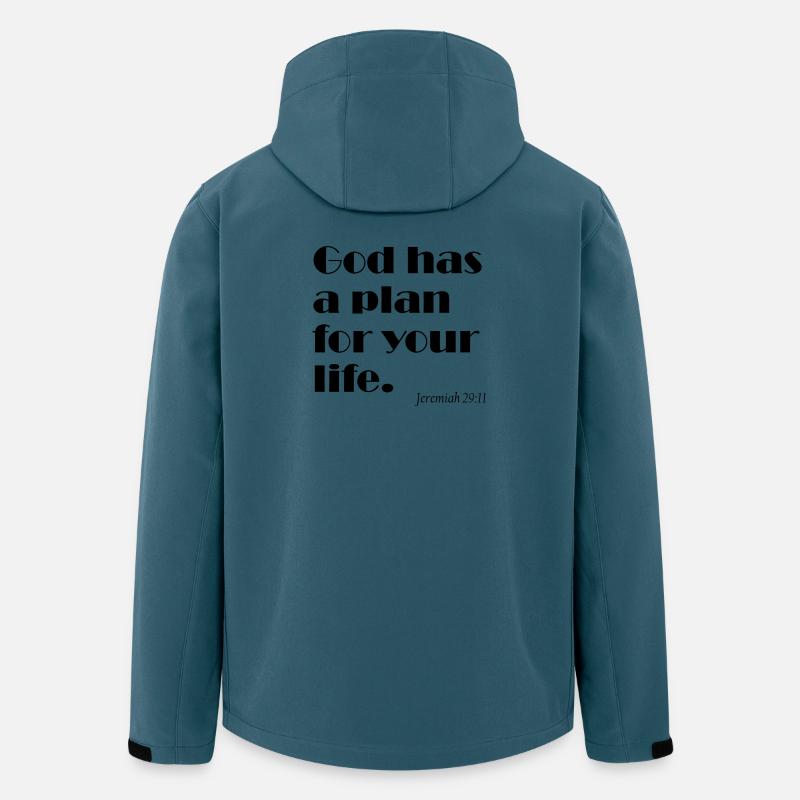 God Has a Plan for Your Life - Gottes Plan - Recycelte Männer Softshell-Jacke von Stanley/Stella - Dunkles Petrol