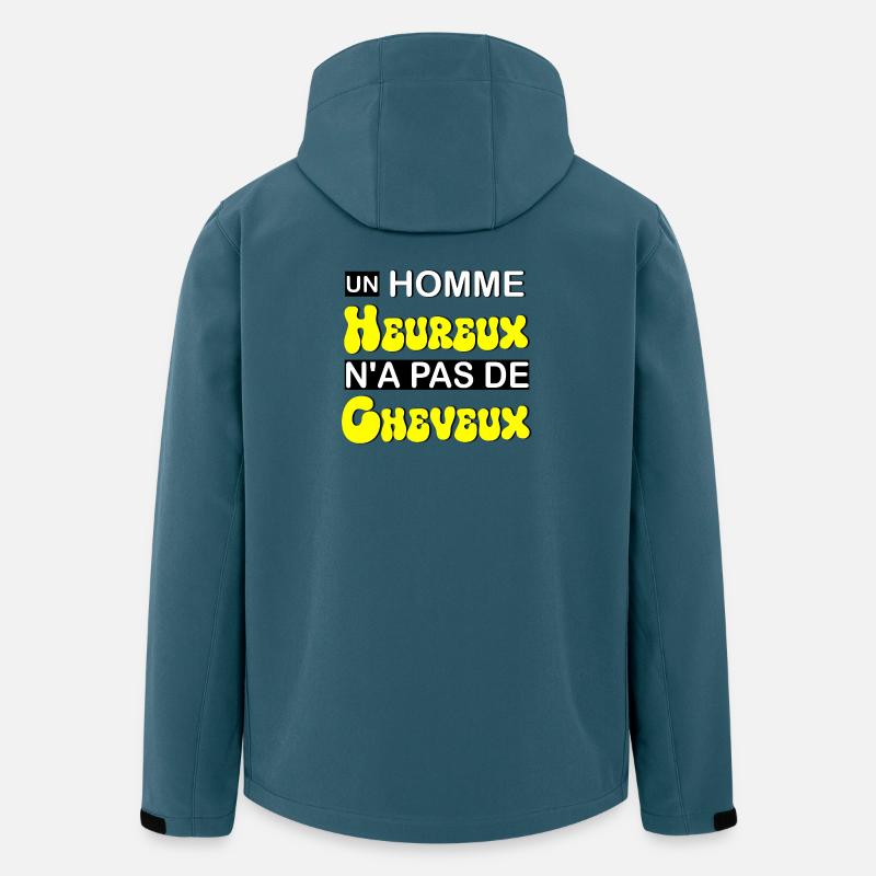 Ein glücklicher Mann hat keine Haare - Recycelte Männer Softshell-Jacke von Stanley/Stella - Dunkles Petrol