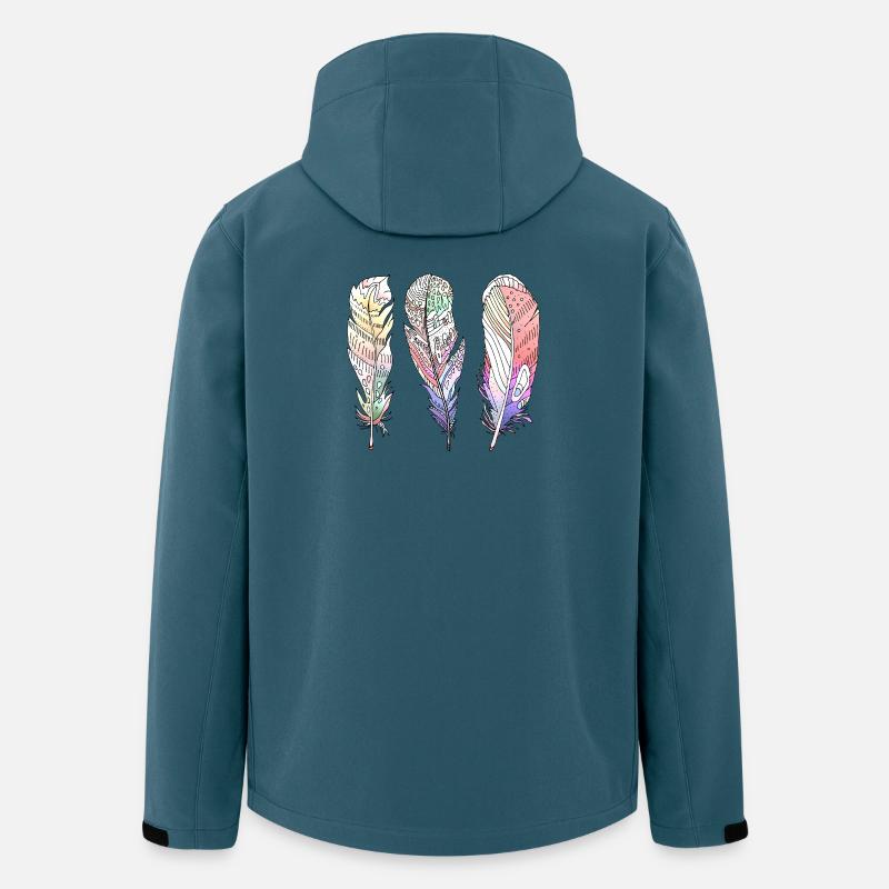 Feder - Recycelte Männer Softshell-Jacke von Stanley/Stella - Dunkles Petrol