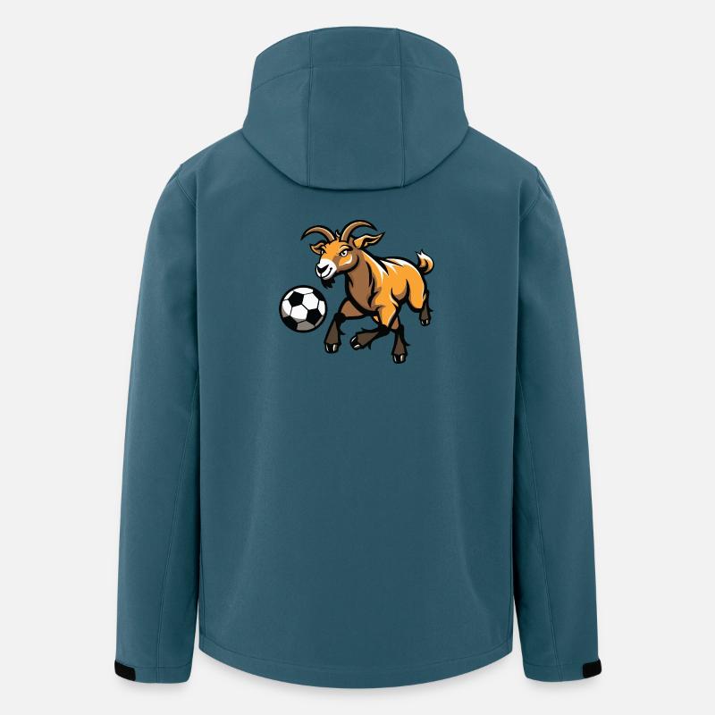 Ziege Kickt Fußball - Recycelte Männer Softshell-Jacke von Stanley/Stella - Dunkles Petrol