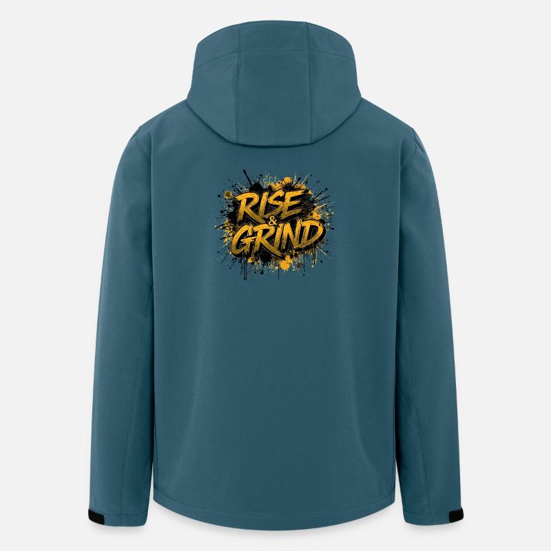 Rise & Grind Graffiti - Recycelte Männer Softshell-Jacke von Stanley/Stella - Dunkles Petrol