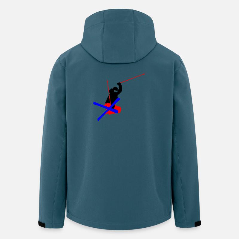 Freestyle ski - Recycelte Männer Softshell-Jacke Discoverer von Stanley/Stella - Dunkles Petrol