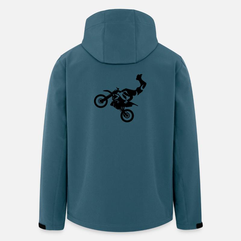 Motocross - Recycelte Männer Softshell-Jacke von Stanley/Stella - Dunkles Petrol