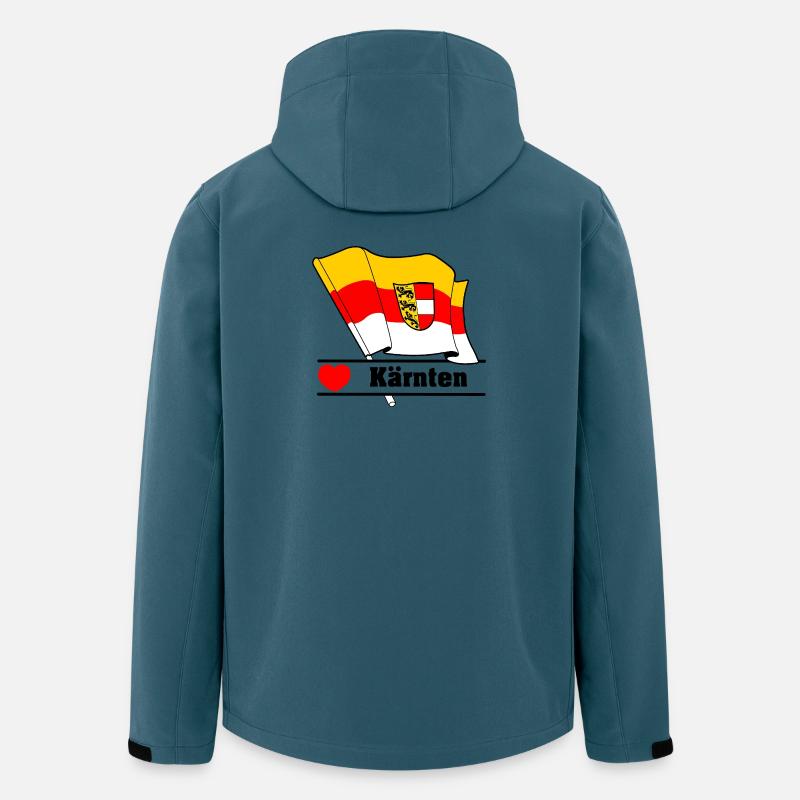 Kärntner Kreisflagge mit Herz - Recycelte Männer Softshell-Jacke von Stanley/Stella - Dunkles Petrol