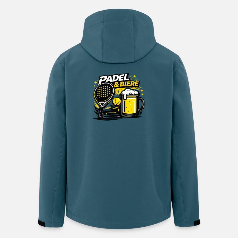 Padel- und Bier-Grafiksport - Recycelte Männer Softshell-Jacke von Stanley/Stella - Dunkles Petrol