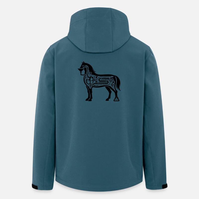 pferd verdauung - Recycelte Männer Softshell-Jacke von Stanley/Stella - Dunkles Petrol