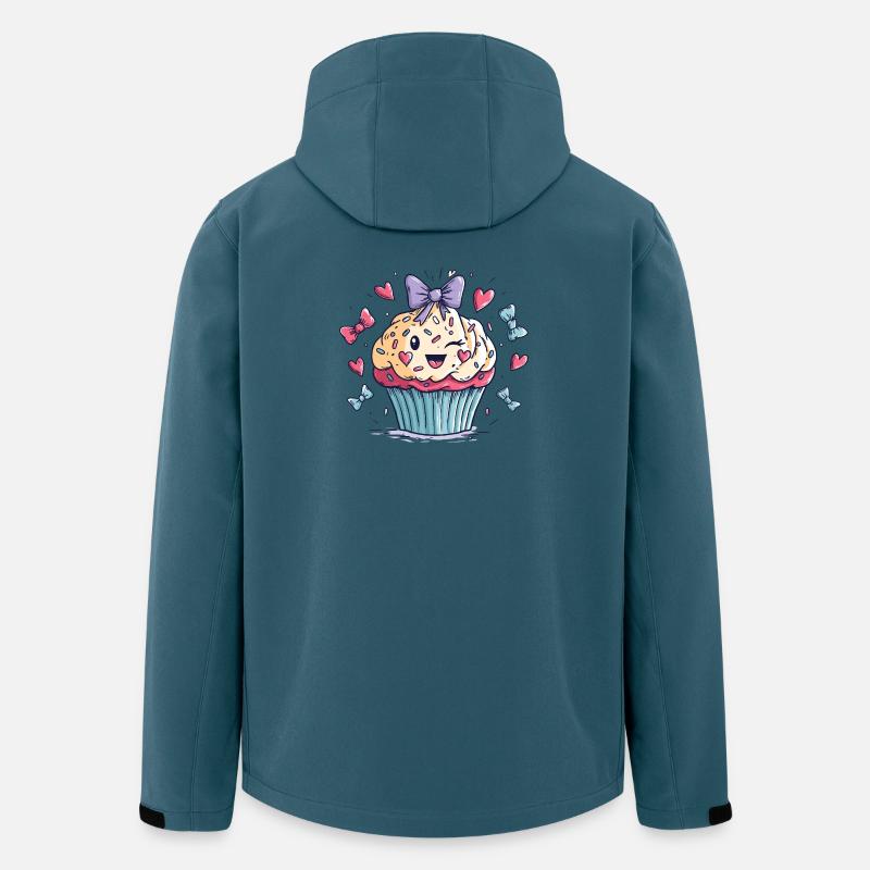 Kawaii Cupcake Herz-Bow - Recycelte Männer Softshell-Jacke von Stanley/Stella - Dunkles Petrol