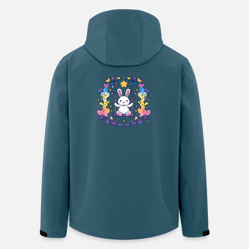 Cheerful bunny swing design - Men’s Recycled Softshell Jacket by Stanley/Stella - stargazer