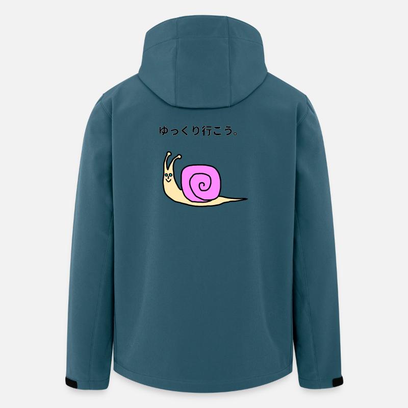 Kawaii-Pinkschnecke - Recycelte Männer Softshell-Jacke von Stanley/Stella - Dunkles Petrol