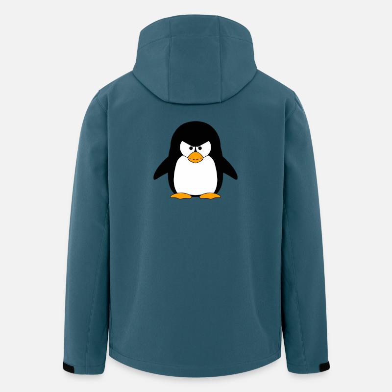 Wütender Pinguin Cartoon - Recycelte Männer Softshell-Jacke von Stanley/Stella - Dunkles Petrol