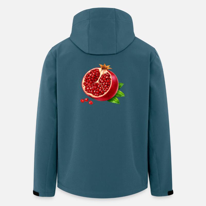 Halber Granatapfel realistisch   - Recycelte Männer Softshell-Jacke von Stanley/Stella - Dunkles Petrol
