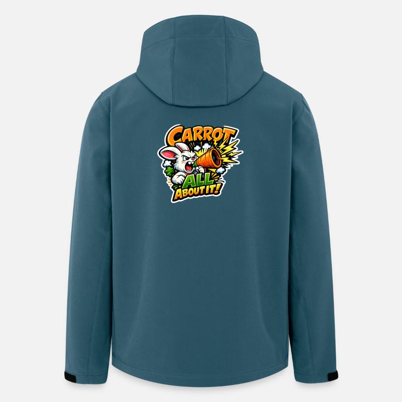 Carrot Megaphone Bunny – Comic Style - Men’s Recycled Softshell Jacket by Stanley/Stella - stargazer