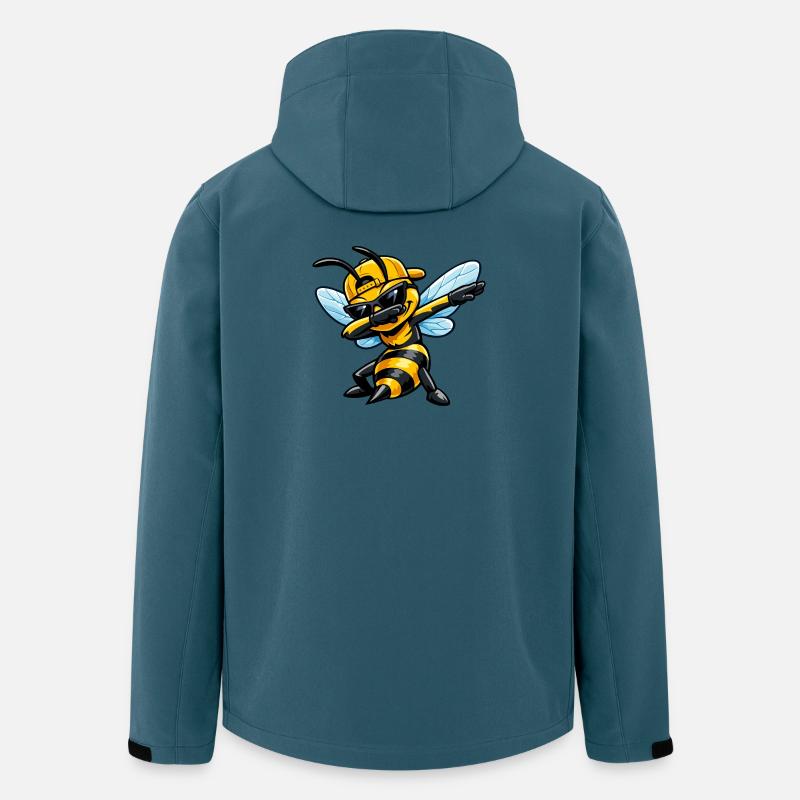Dabbing Hornet - Recycelte Männer Softshell-Jacke von Stanley/Stella - Dunkles Petrol