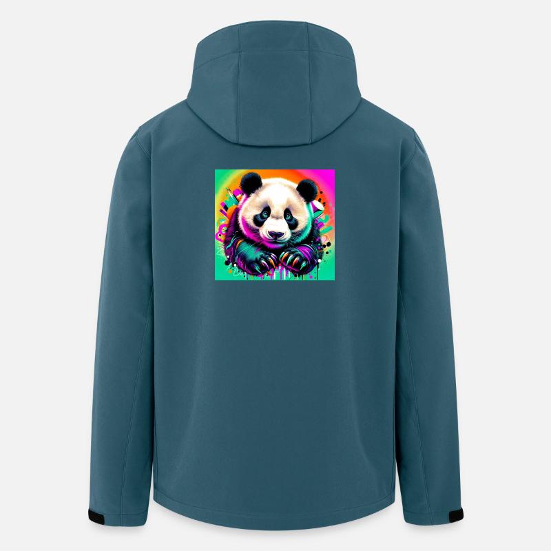 Panda - Recycelte Männer Softshell-Jacke von Stanley/Stella - Dunkles Petrol