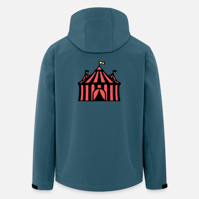 Zirkuszelt Manege Zirkus Bunt - Recycelte Männer Softshell-Jacke von Stanley/Stella - Dunkles Petrol