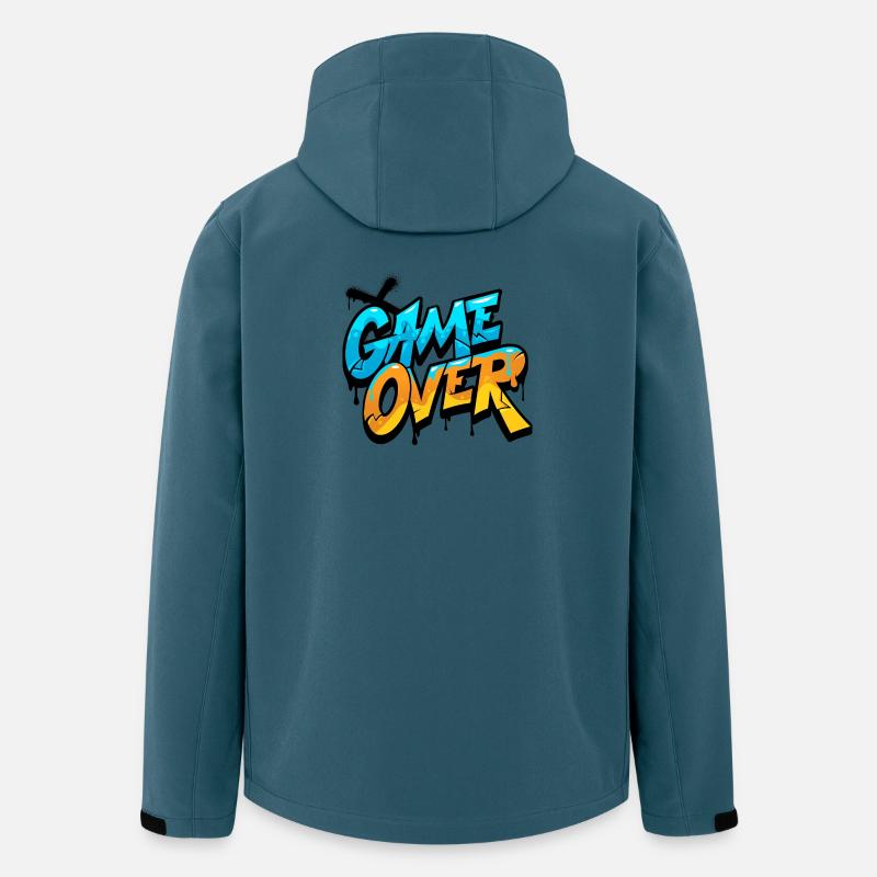 Game Over Graffiti Éclat - Veste softshell homme en polyester recyclé Stanley/Stella - bleu pétrole foncé