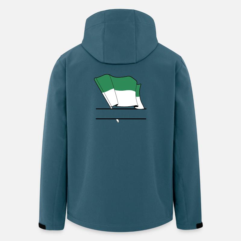 Vlieland-Flagge – Individuelles Inseldesign - Recycelte Männer Softshell-Jacke von Stanley/Stella - Dunkles Petrol