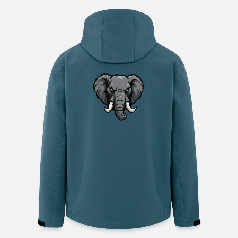 Dessin animé Elephant Esports - Veste softshell homme en polyester recyclé Stanley/Stella - bleu pétrole foncé