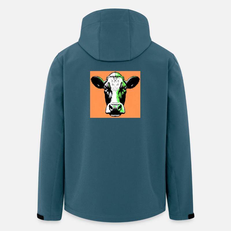 vache - Veste softshell homme en polyester recyclé Stanley/Stella - bleu pétrole foncé