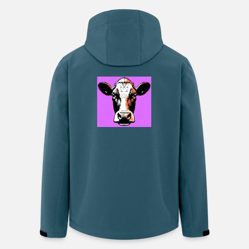 vache - Veste softshell homme en polyester recyclé Stanley/Stella - bleu pétrole foncé