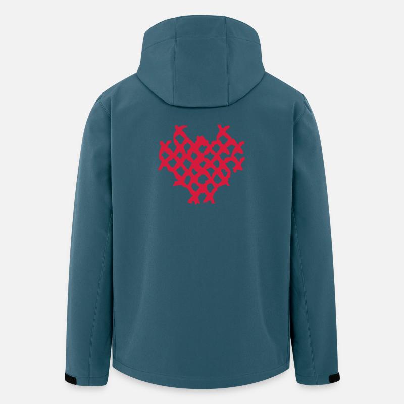 Waffel Herz - Recycelte Männer Softshell-Jacke von Stanley/Stella - Dunkles Petrol