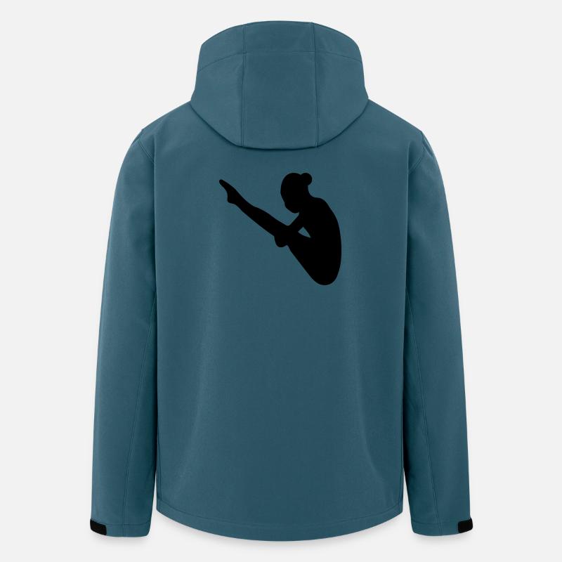 Turmspringen - Recycelte Männer Softshell-Jacke von Stanley/Stella - Dunkles Petrol