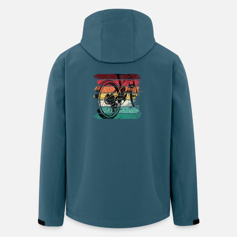 Regenbogen Grunge Fahrrad Kunst - Recycelte Männer Softshell-Jacke von Stanley/Stella - Dunkles Petrol
