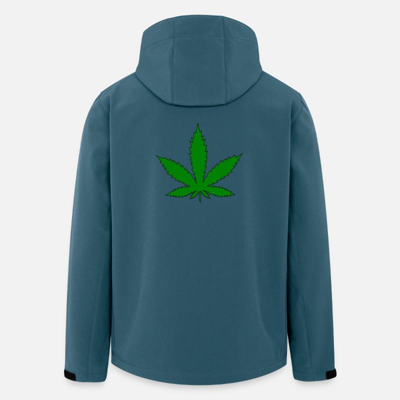 Hanfblatt - Recycelte Männer Softshell-Jacke von Stanley/Stella - Dunkles Petrol