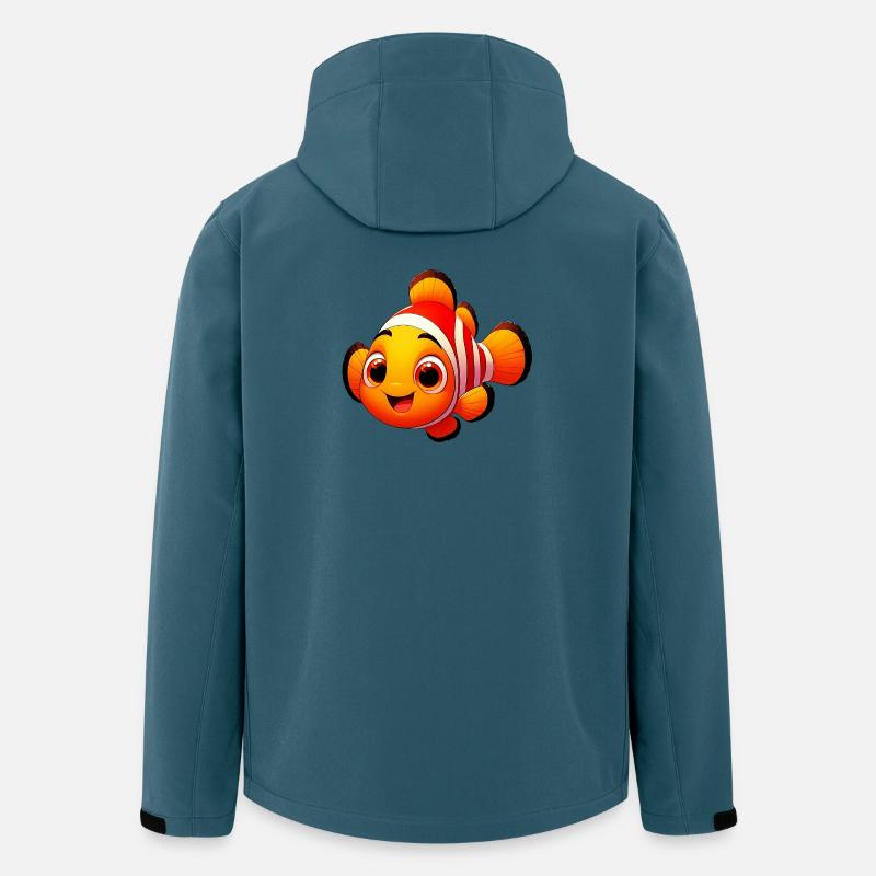 Clownfisch - Recycelte Männer Softshell-Jacke von Stanley/Stella - Dunkles Petrol