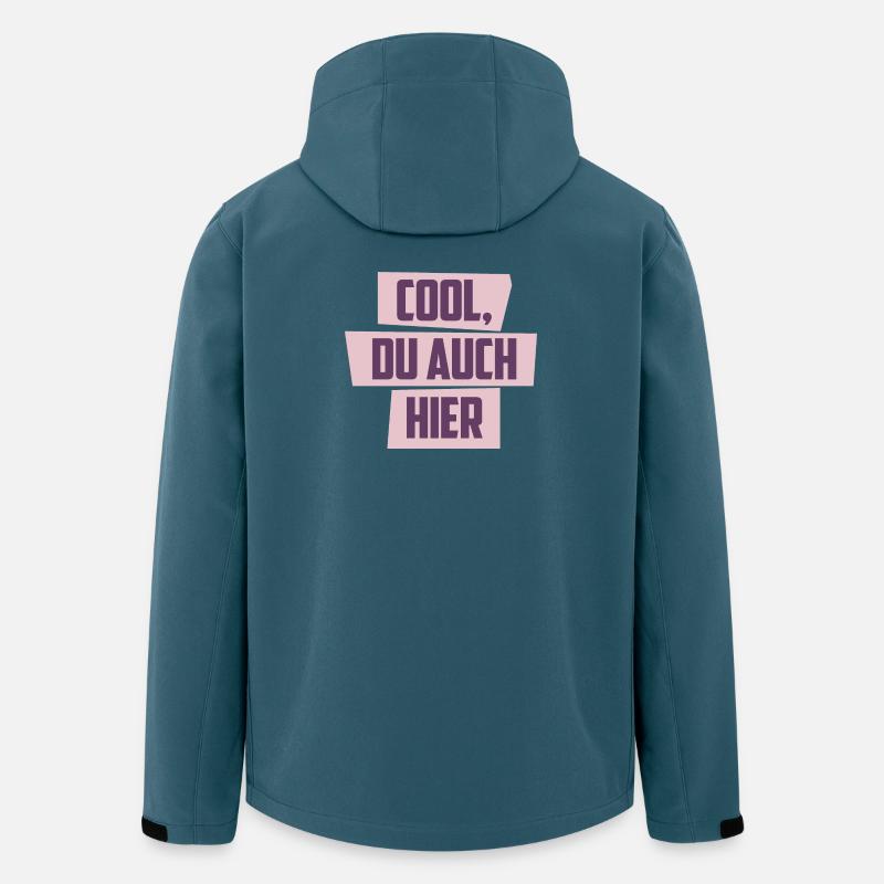 Cool, Du auch hier - Recycelte Männer Softshell-Jacke von Stanley/Stella - Dunkles Petrol