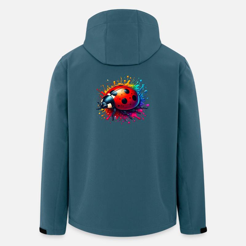 Marienkäfer - Recycelte Männer Softshell-Jacke von Stanley/Stella - Dunkles Petrol