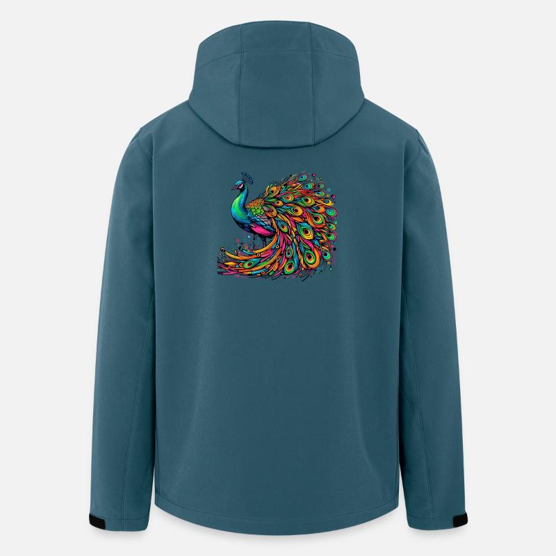Pfau - Recycelte Männer Softshell-Jacke von Stanley/Stella - Dunkles Petrol