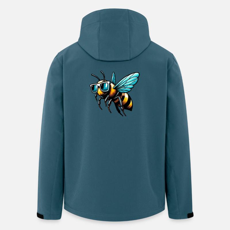 Biene - Recycelte Männer Softshell-Jacke von Stanley/Stella - Dunkles Petrol