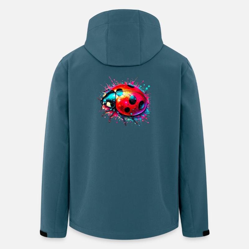 Marienkäfer - Recycelte Männer Softshell-Jacke von Stanley/Stella - Dunkles Petrol
