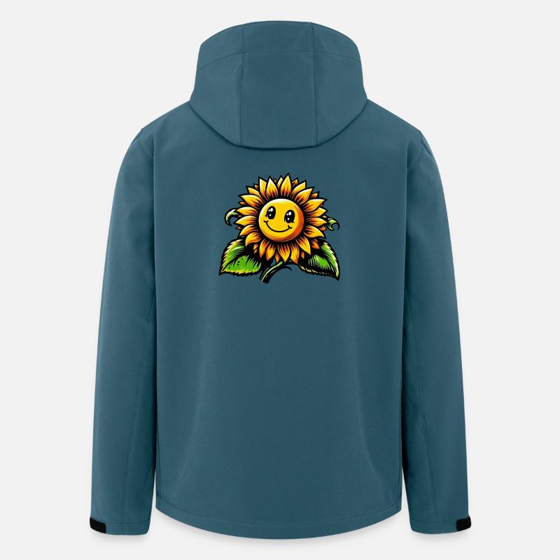 Sonnenblume - Recycelte Männer Softshell-Jacke von Stanley/Stella - Dunkles Petrol