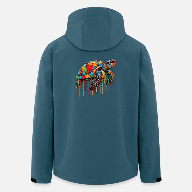 Schildkröte - Recycelte Männer Softshell-Jacke von Stanley/Stella - Dunkles Petrol