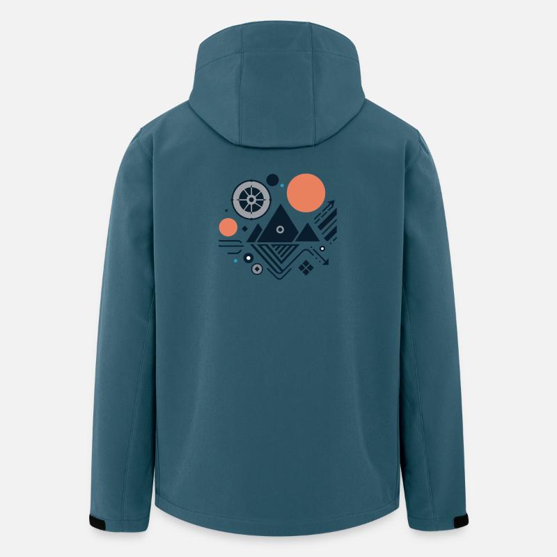 Gebirge - Recycelte Männer Softshell-Jacke von Stanley/Stella - Dunkles Petrol